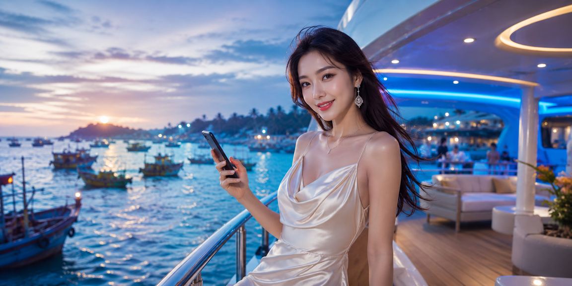 Người dùng truy cập mk4 trên điện thoại tại bãi biển Mũi Né